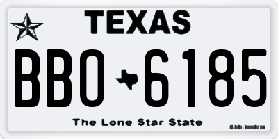 TX license plate BBO6185