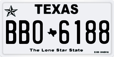 TX license plate BBO6188