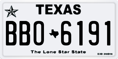 TX license plate BBO6191
