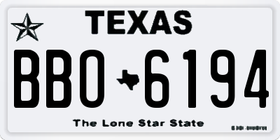 TX license plate BBO6194