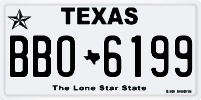 TX license plate BBO6199