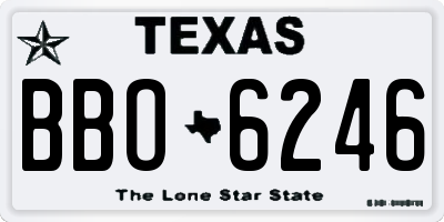 TX license plate BBO6246
