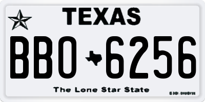 TX license plate BBO6256