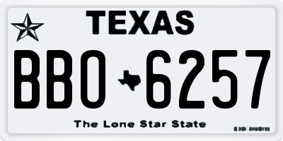 TX license plate BBO6257
