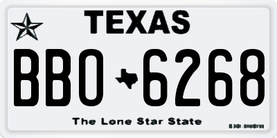 TX license plate BBO6268