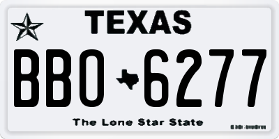 TX license plate BBO6277