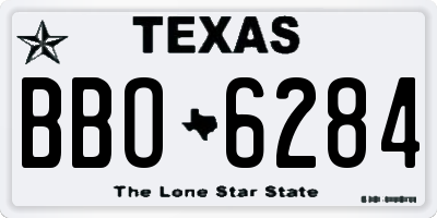 TX license plate BBO6284