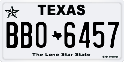 TX license plate BBO6457