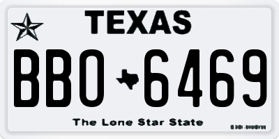 TX license plate BBO6469