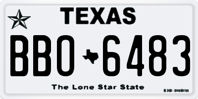 TX license plate BBO6483