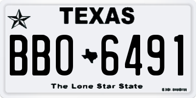 TX license plate BBO6491