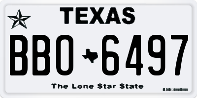 TX license plate BBO6497