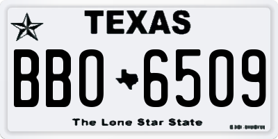 TX license plate BBO6509