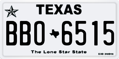TX license plate BBO6515