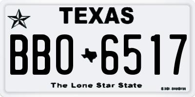 TX license plate BBO6517