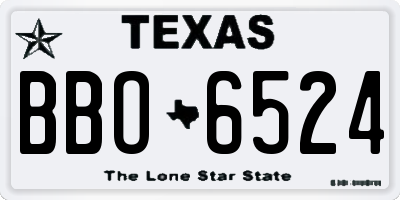 TX license plate BBO6524