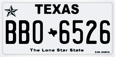 TX license plate BBO6526