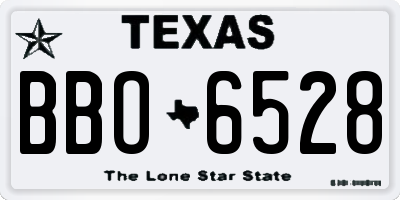 TX license plate BBO6528