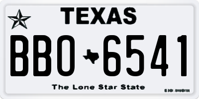TX license plate BBO6541