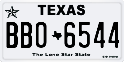 TX license plate BBO6544