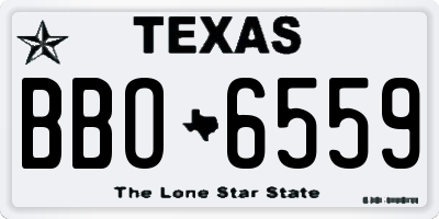 TX license plate BBO6559