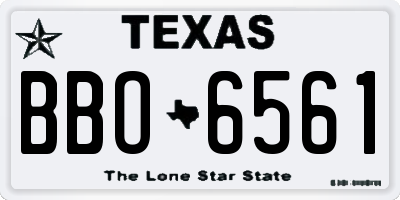 TX license plate BBO6561