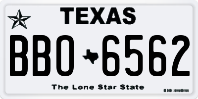 TX license plate BBO6562