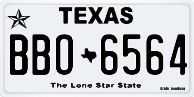 TX license plate BBO6564