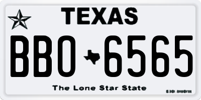TX license plate BBO6565