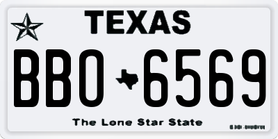 TX license plate BBO6569