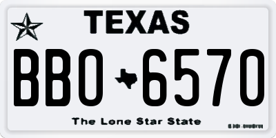 TX license plate BBO6570