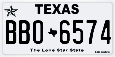 TX license plate BBO6574