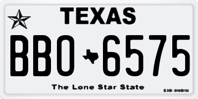 TX license plate BBO6575