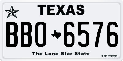 TX license plate BBO6576