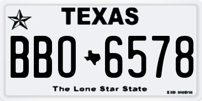 TX license plate BBO6578