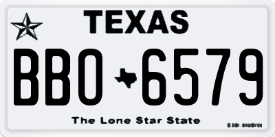 TX license plate BBO6579
