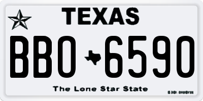 TX license plate BBO6590