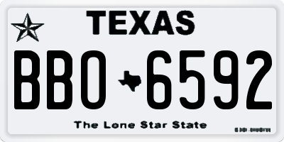 TX license plate BBO6592