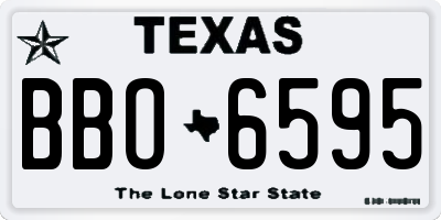 TX license plate BBO6595