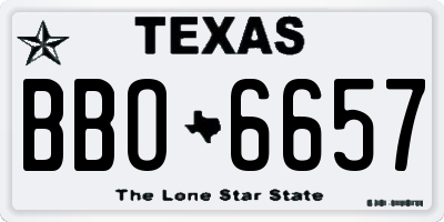 TX license plate BBO6657