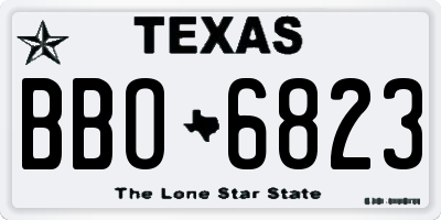 TX license plate BBO6823