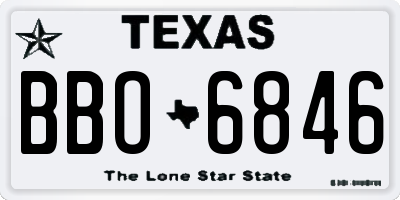 TX license plate BBO6846