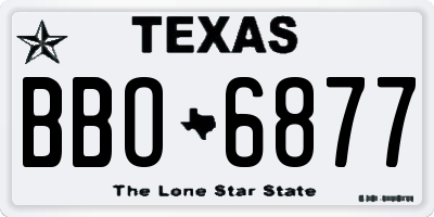 TX license plate BBO6877