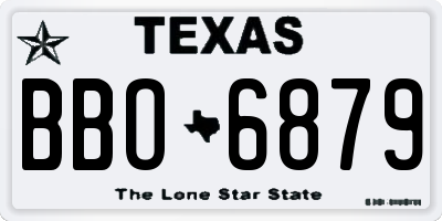 TX license plate BBO6879