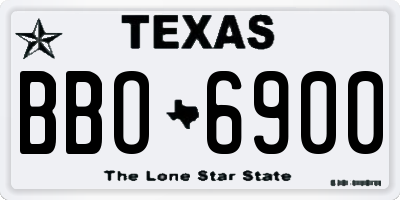 TX license plate BBO6900