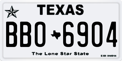 TX license plate BBO6904