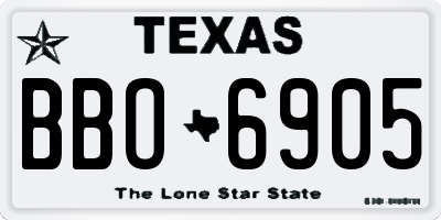 TX license plate BBO6905