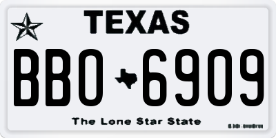 TX license plate BBO6909