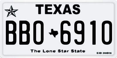 TX license plate BBO6910