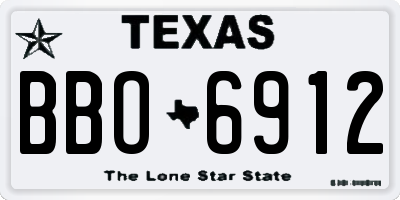 TX license plate BBO6912